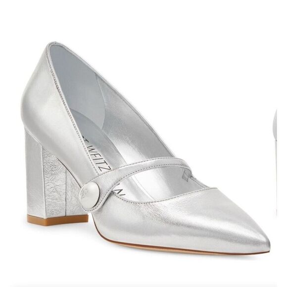 STUART WEITZMAN SW 75 Pointed Toe Mary Jane Pump - Picture 1 of 15